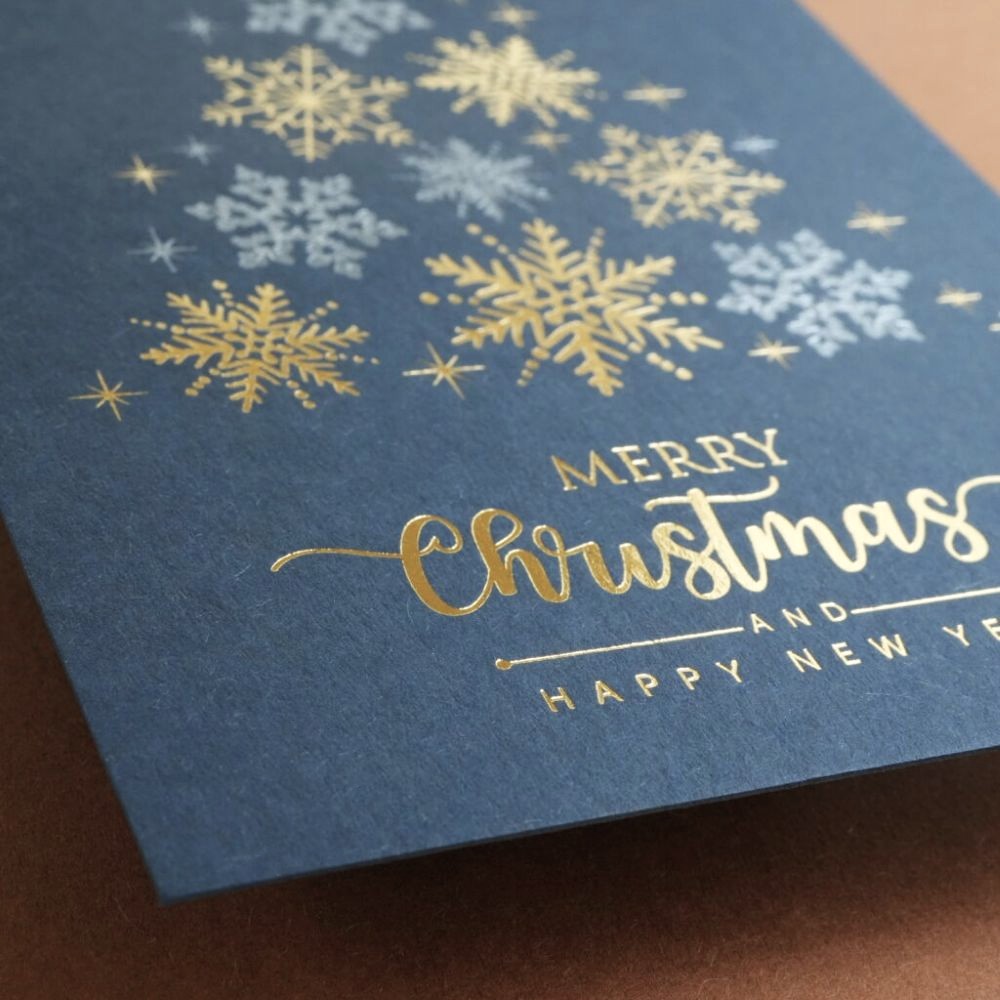 カラープランで魅せる箔押しクリスマスカード