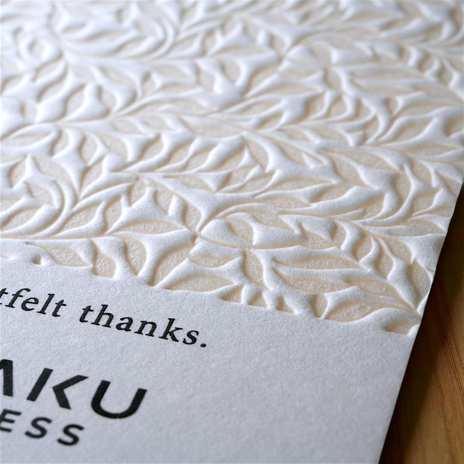 OKフロート(ホワイト)の立体空押しカード